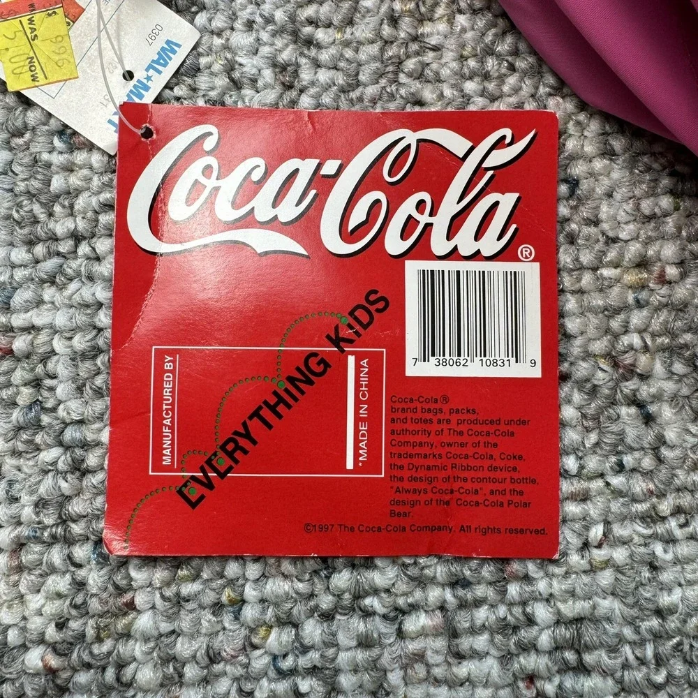 Vintage Coca Cola Coke Kids Girls Backpack Polar World Rocket 1997 - READ